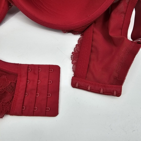 Torrid red satin and lace lightly padded bra women's size 42DDD - Picture 5 of 5
